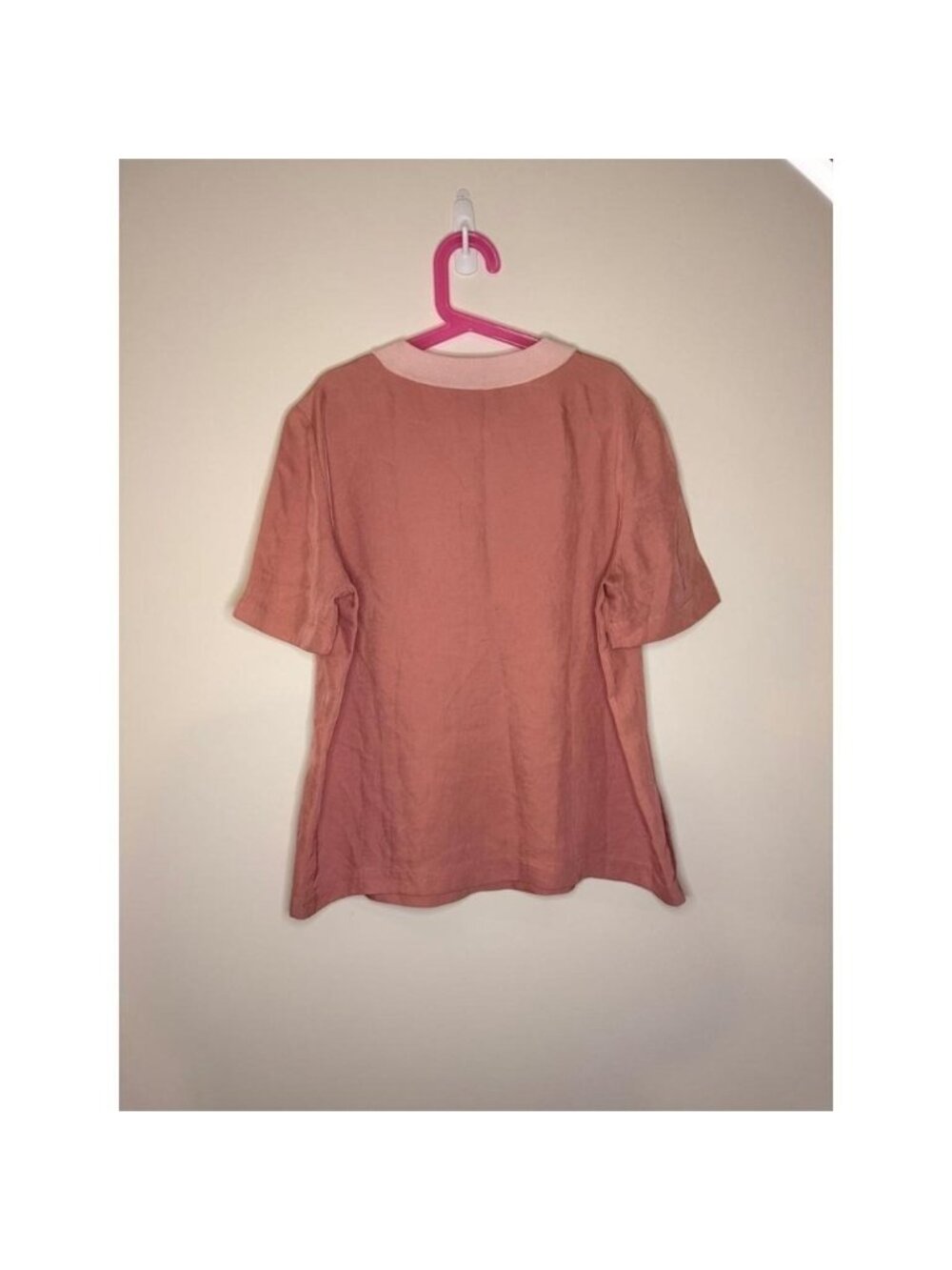 Rag & Bone New York Dusty Rose Pinkâ Button Shoulder Short Sleeve Blouse XS